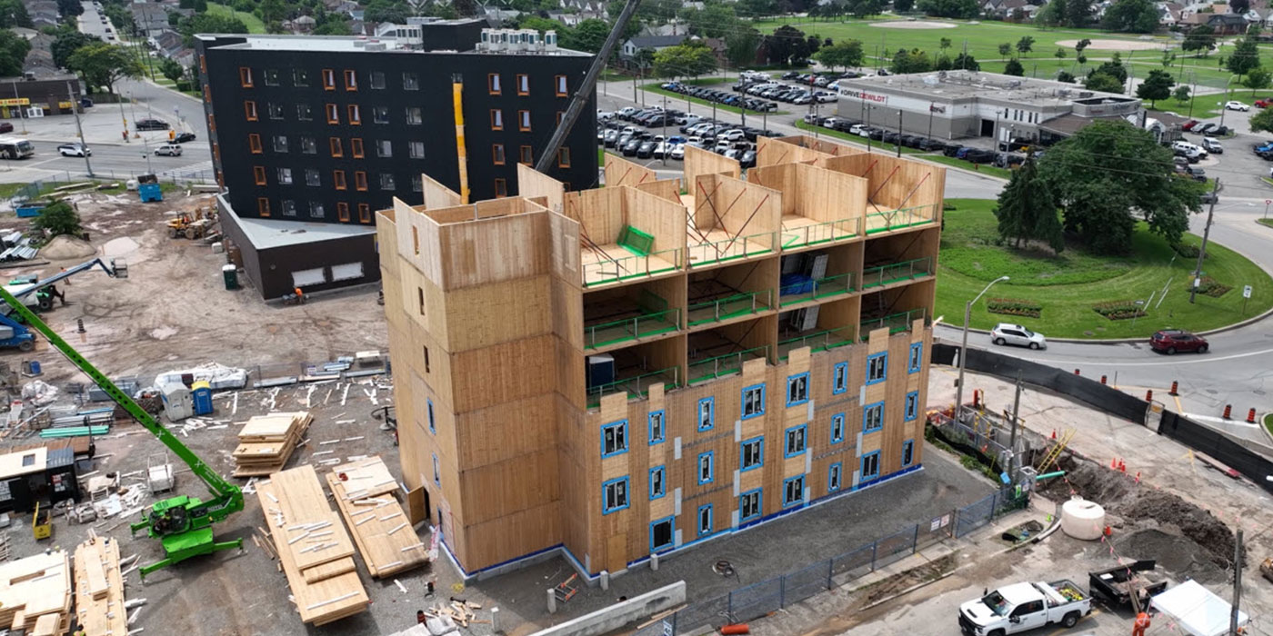 Five-storey structure nearing its final height